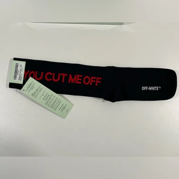 New in box! Off-white, Diagonals Mid Socks, black, size U - Picture 8 of 11